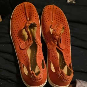 Women's Hotter Red Leather Shoes